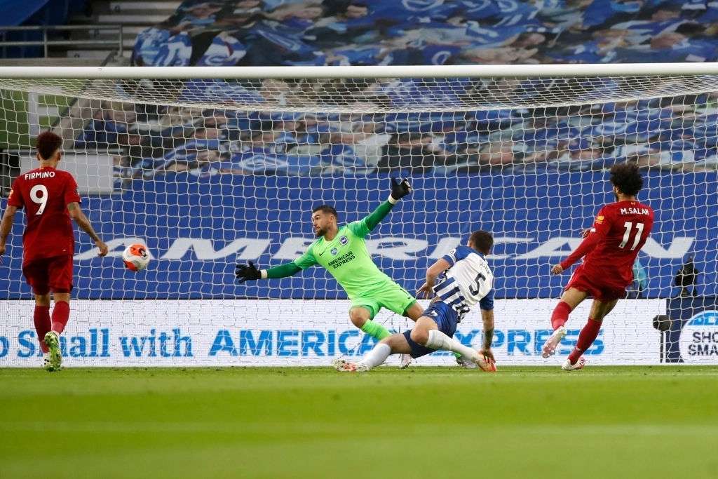 Mohamed Salah goal Brighton Liverpool EPL 08072020