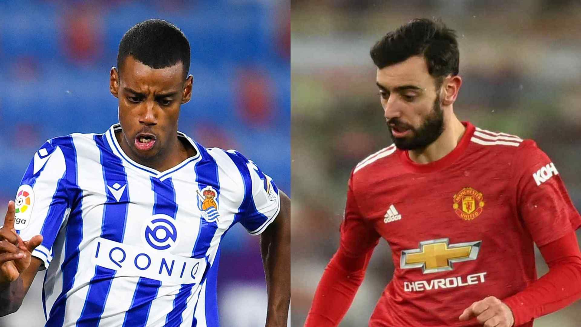 Alexander Isak Real Sociedad Bruno Fernandes Manchester United 2020-21
