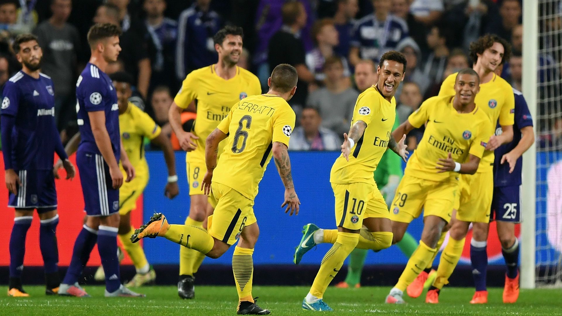 Neymar Anderlecht PSG UEFA Champions League 18102017