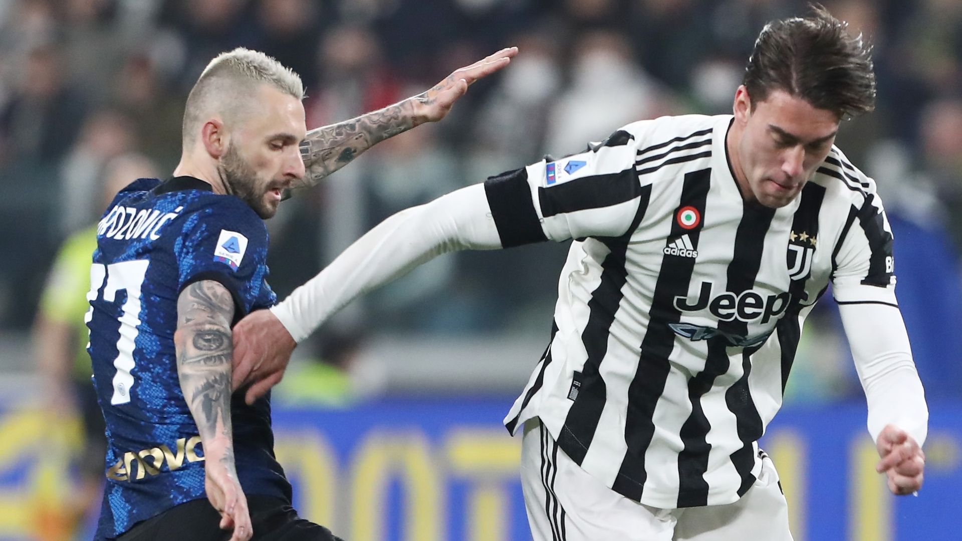 Dusan Vlahovic Marcelo Brozovic Juventus Inter 03042022