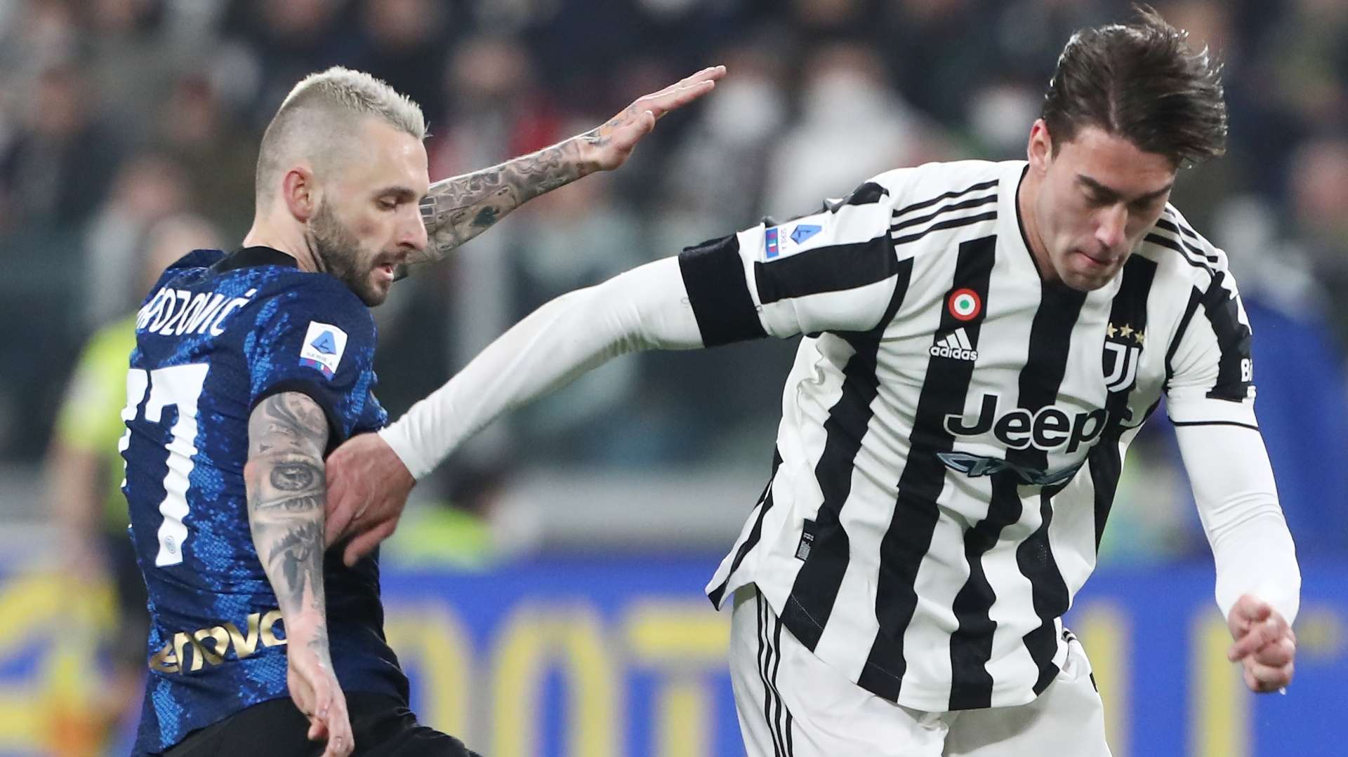 Dusan Vlahovic Marcelo Brozovic Juventus Inter 03042022