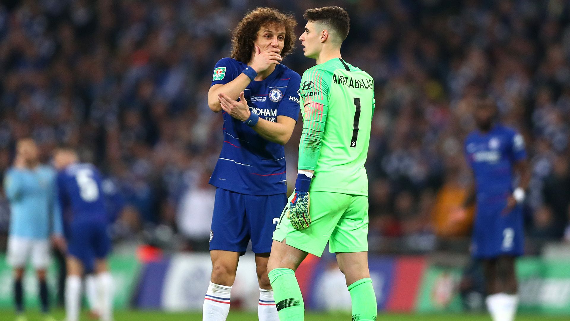 Kepa David Luiz FC Chelsea Manchester City