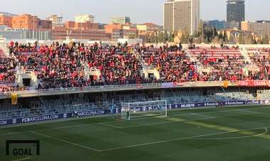 24일(현지시간) 미니 에스타디 원정 응원석을 가득 메운 힘나스틱의 원정 응원단 모습. 사진=골닷컴 이하영 에디터