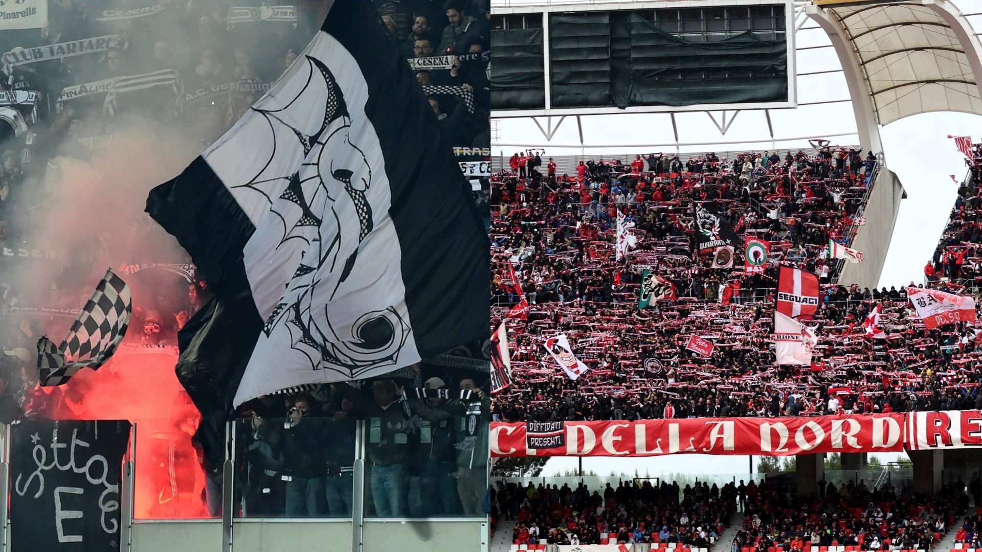 Cesena fans Bari fans