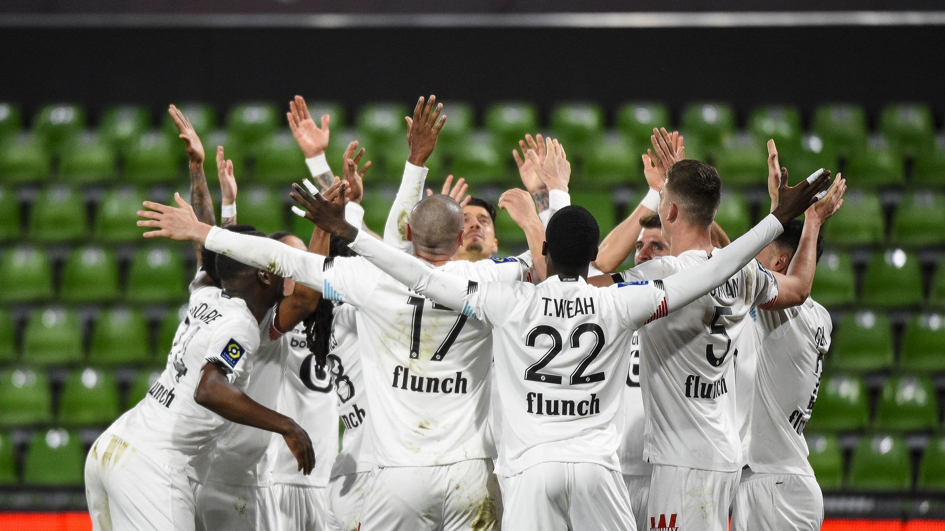 Lille celebrate Metz vs Lille 04.09.2021