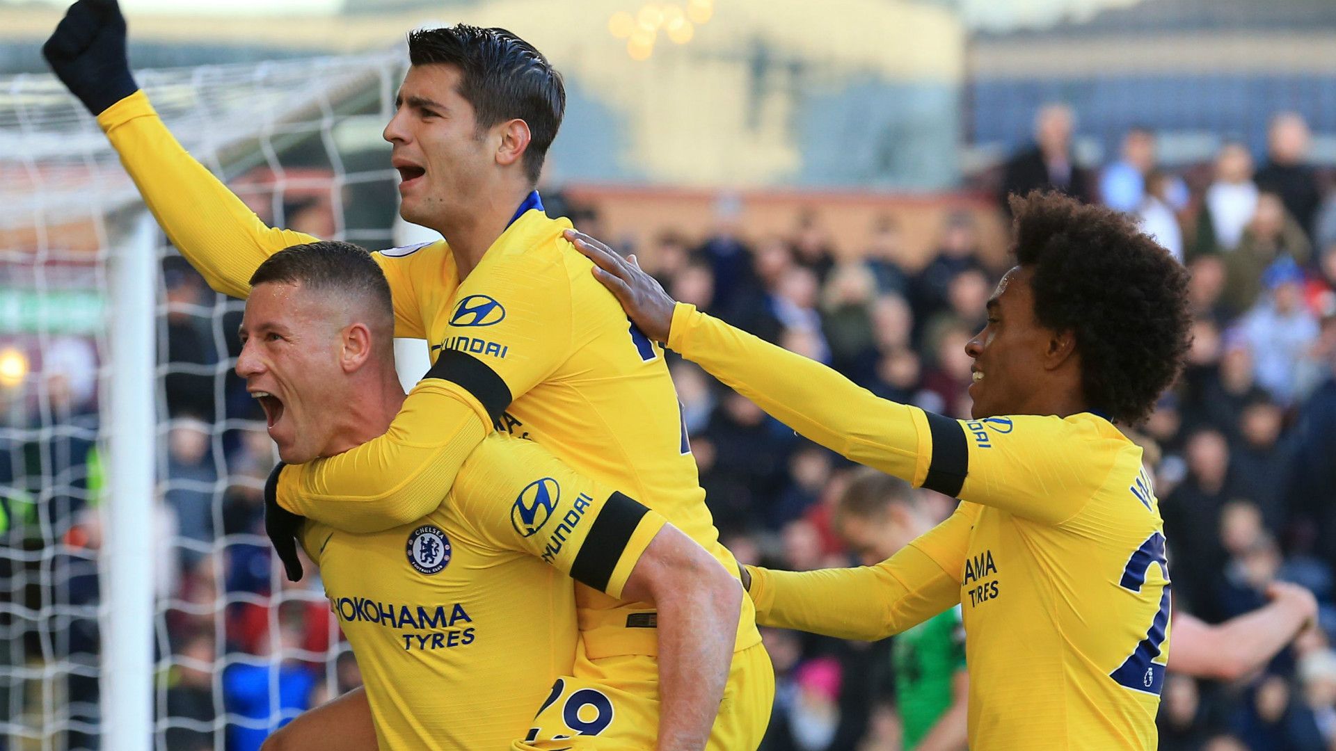 Ross Barkley Alvaro Morata Willian Chelsea 2018-19