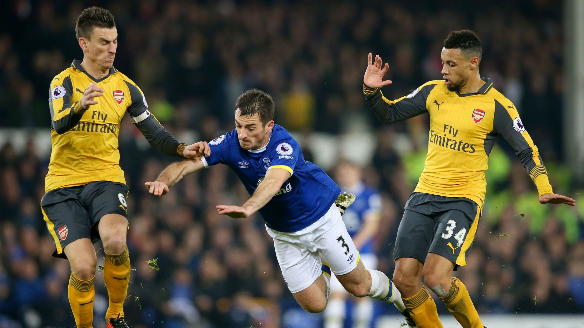 Leighton Baines Premier League Everton v Arsenal