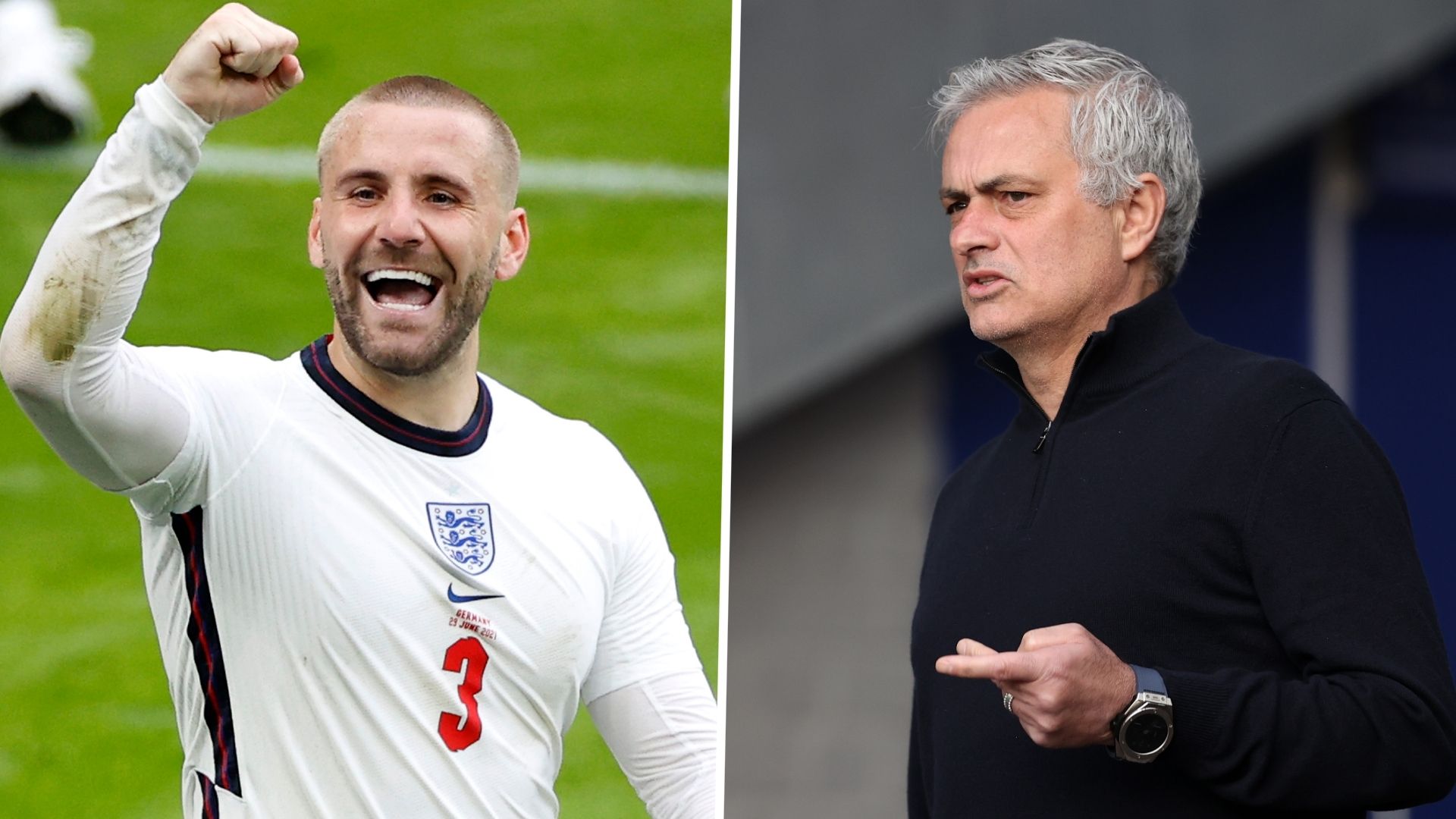 Luke Shaw Jose Mourinho England Euro 2020 GFX