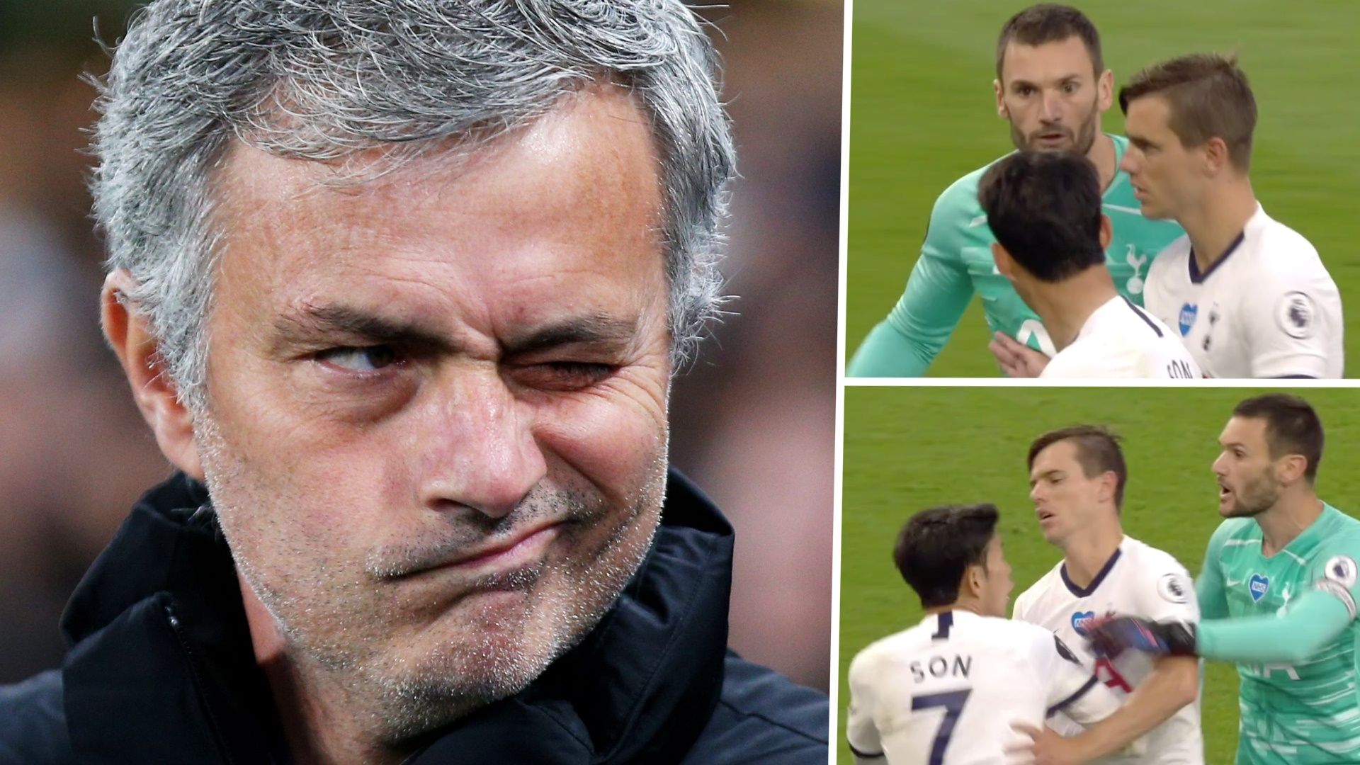 Jose Mourinho, Tottenham, Hugo Lloris, Heung-min Son fight
