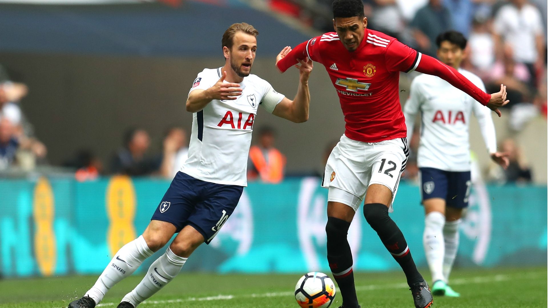 Chris Smalling Harry Kane Manchester United Tottenham Hotspur