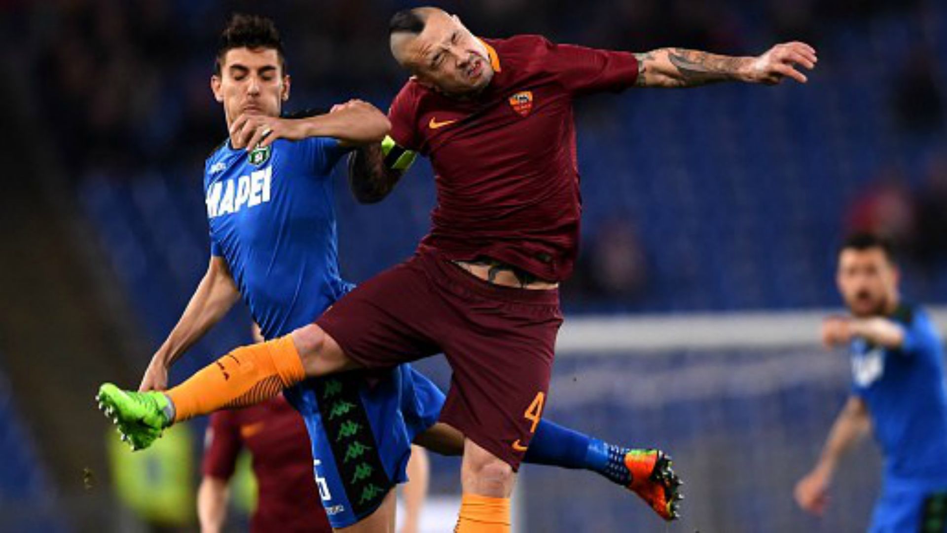 Radja Nainggolan Luca Antei Roma Sassuolo Serie A