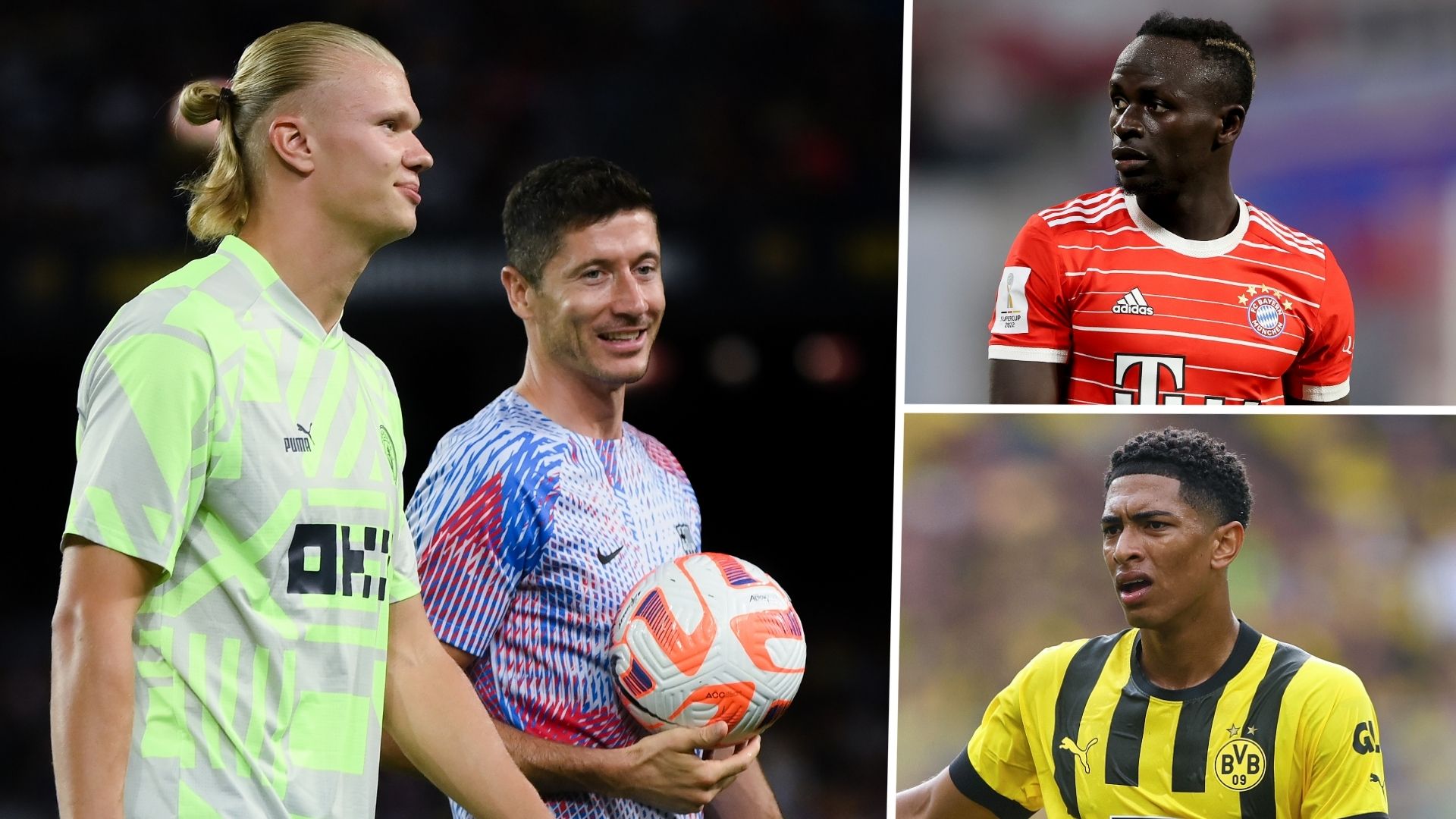 Haaland Lewandowski Mane Bellingham GFX