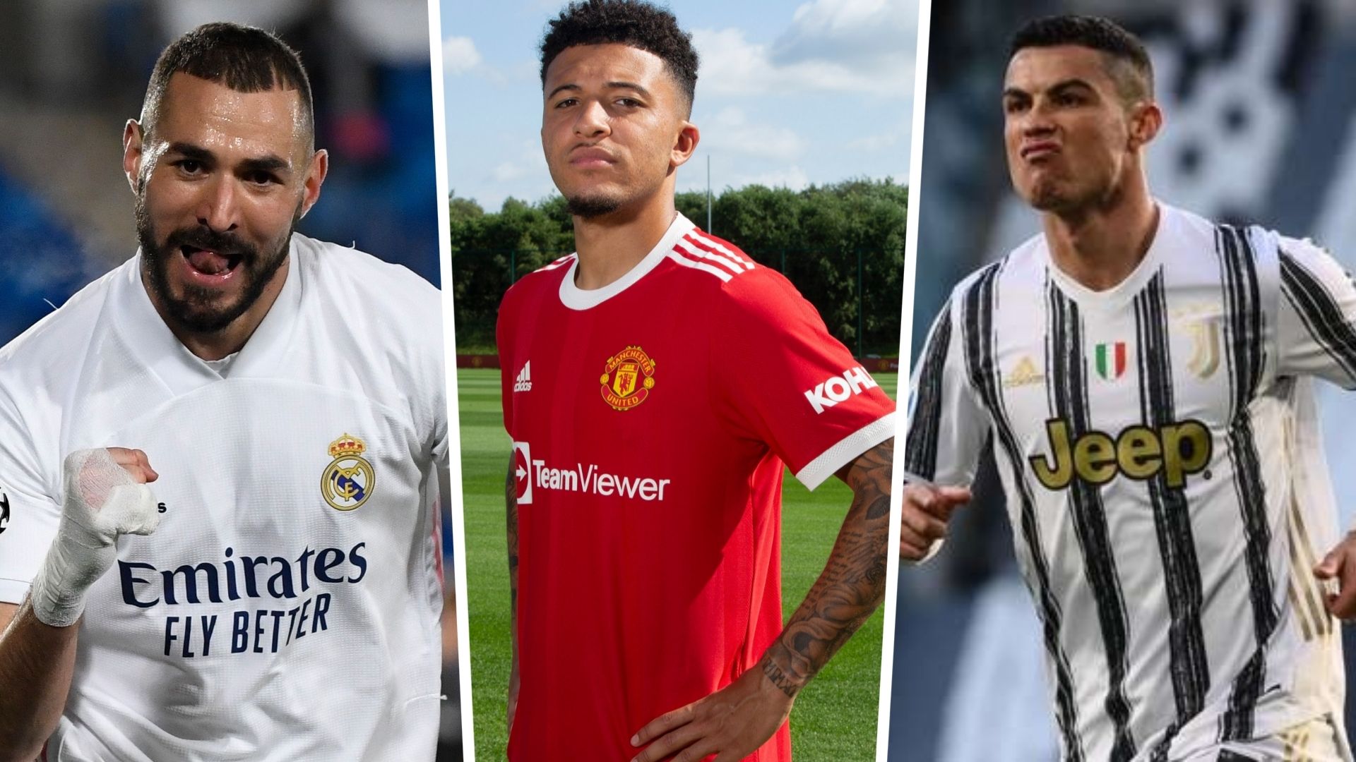 Manchester United, Juventus, Real Madrid