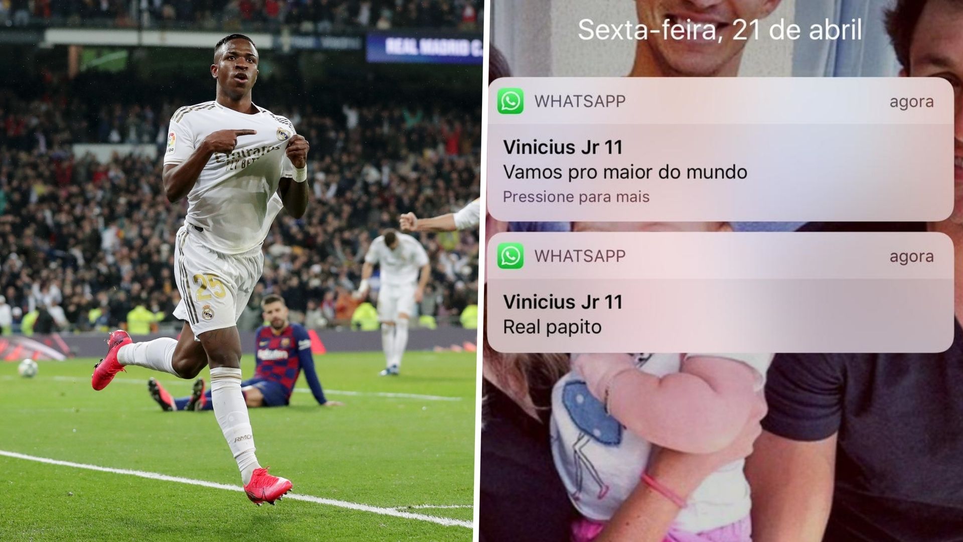 Vinicius Junior Lucas Mineiro WhatsApp Real Madrid Barcelona