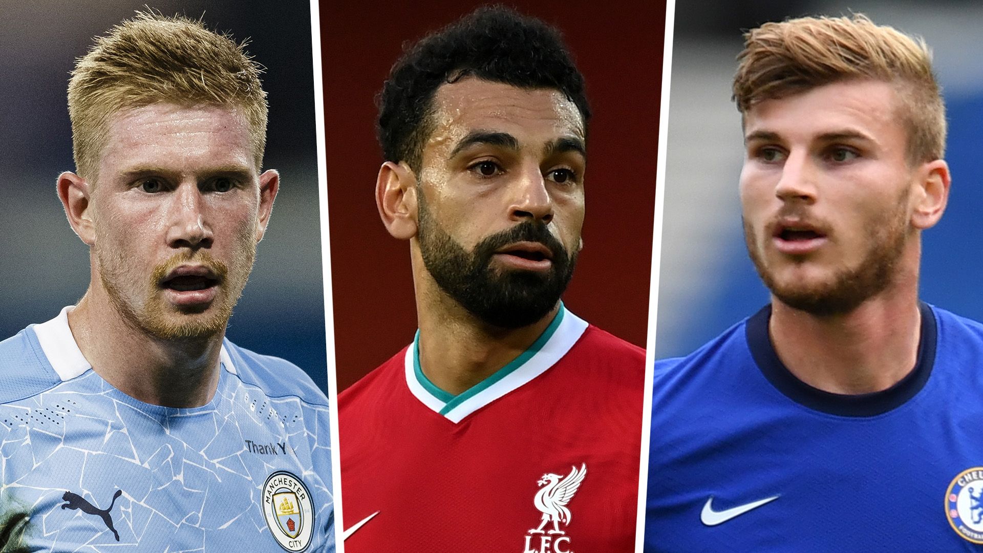 Kevin De Bruyne Mohamed Salah Timo Werner