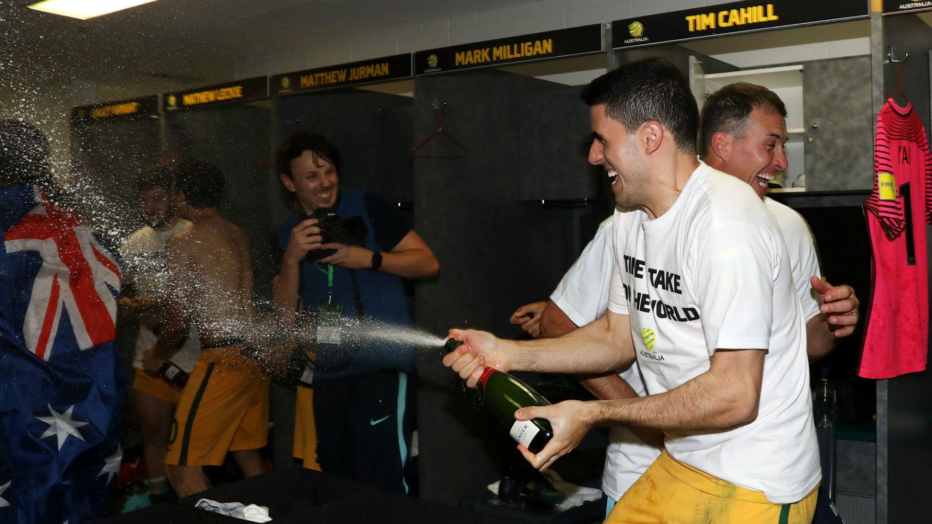 Tom Rogic, Australia v Honduras celebration