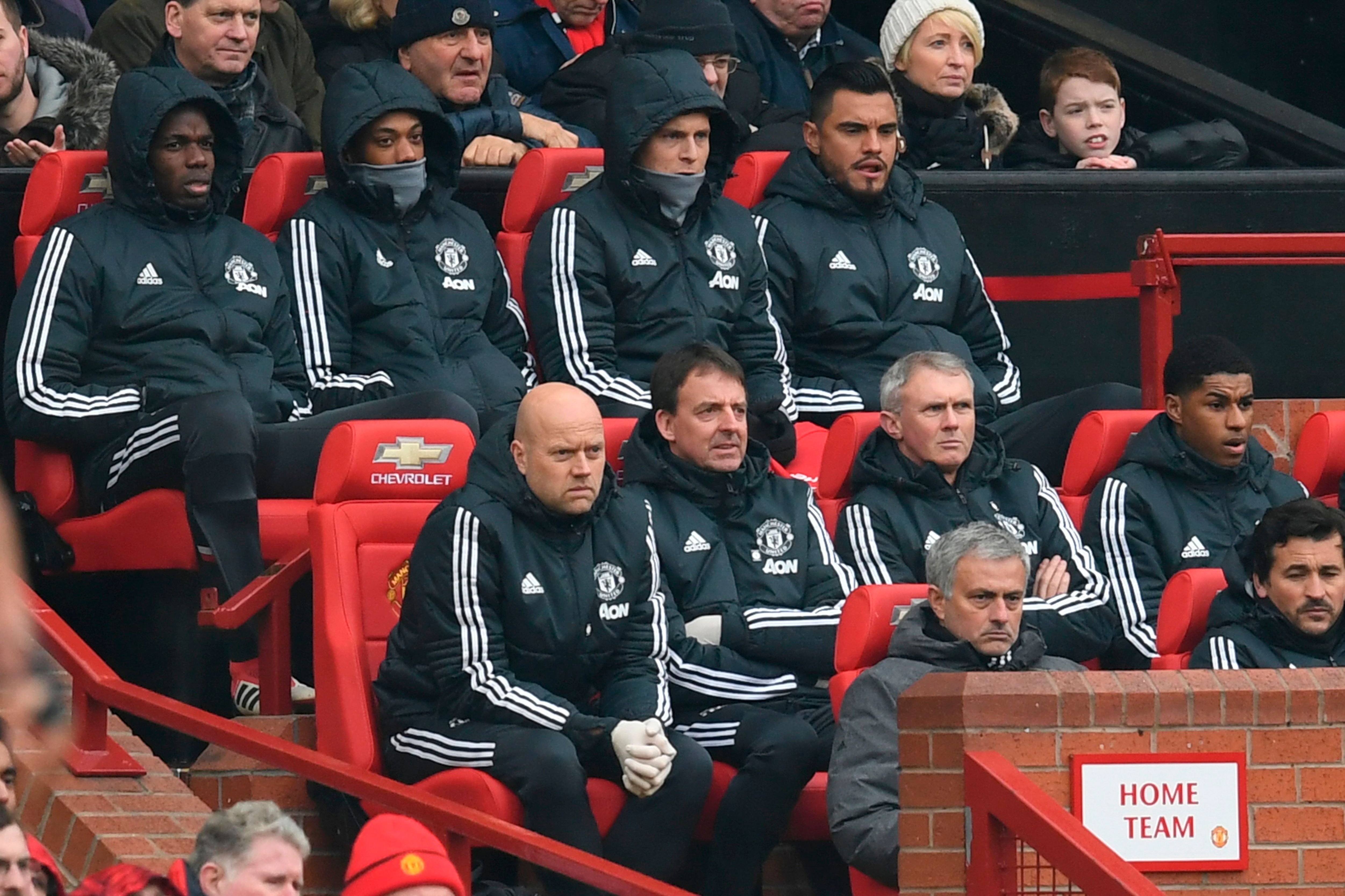 Paul Pogba on the bench