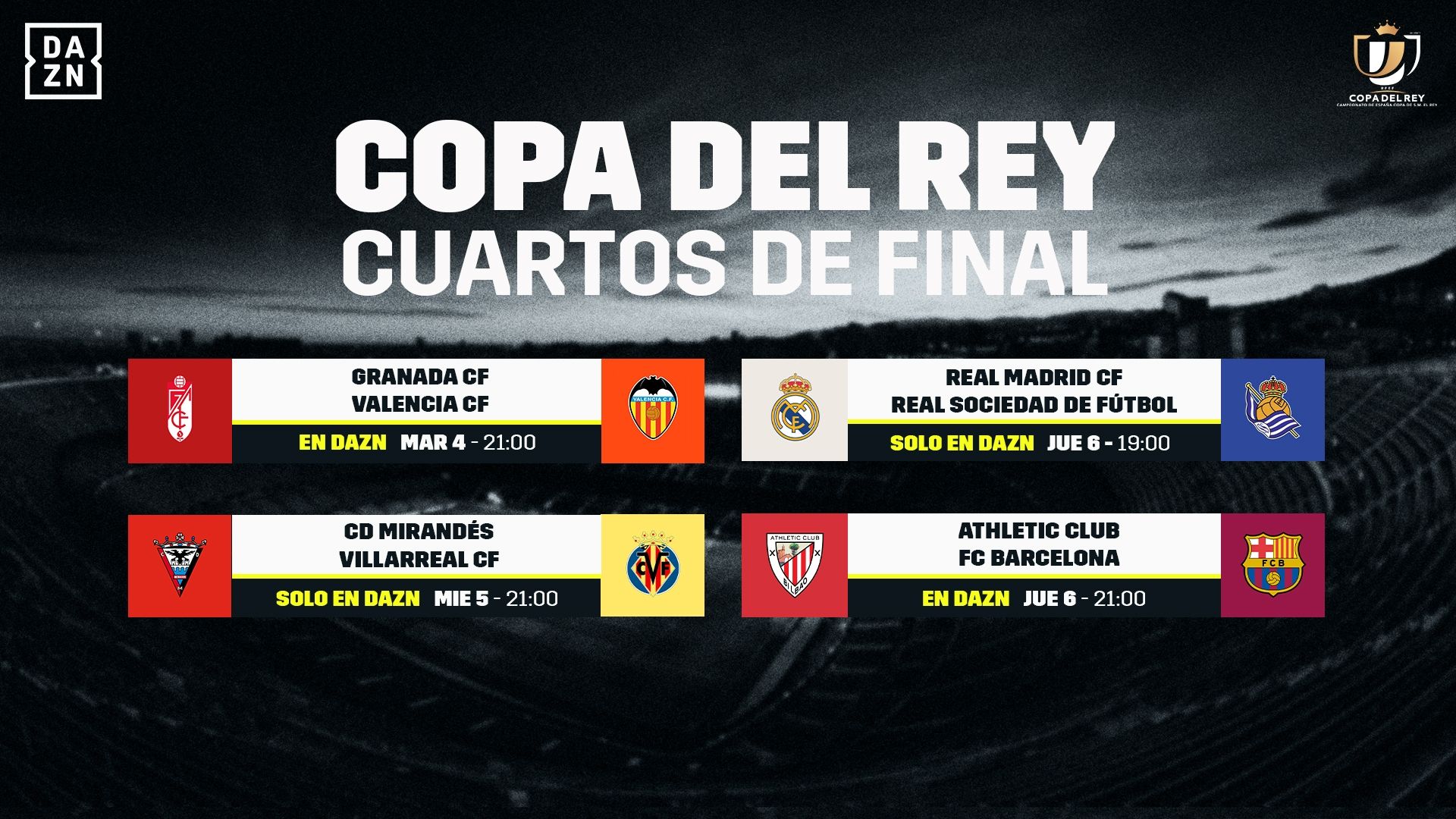 CUARTOS DE FINAL DE LA COPA DEL REY DAZN 31012020