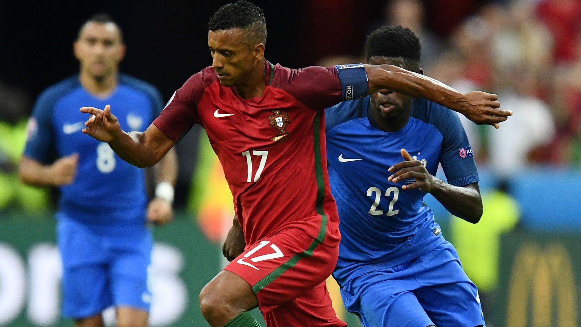 Luis Nani Samuel Umtiti Portugal France UEFA Euro 10072016