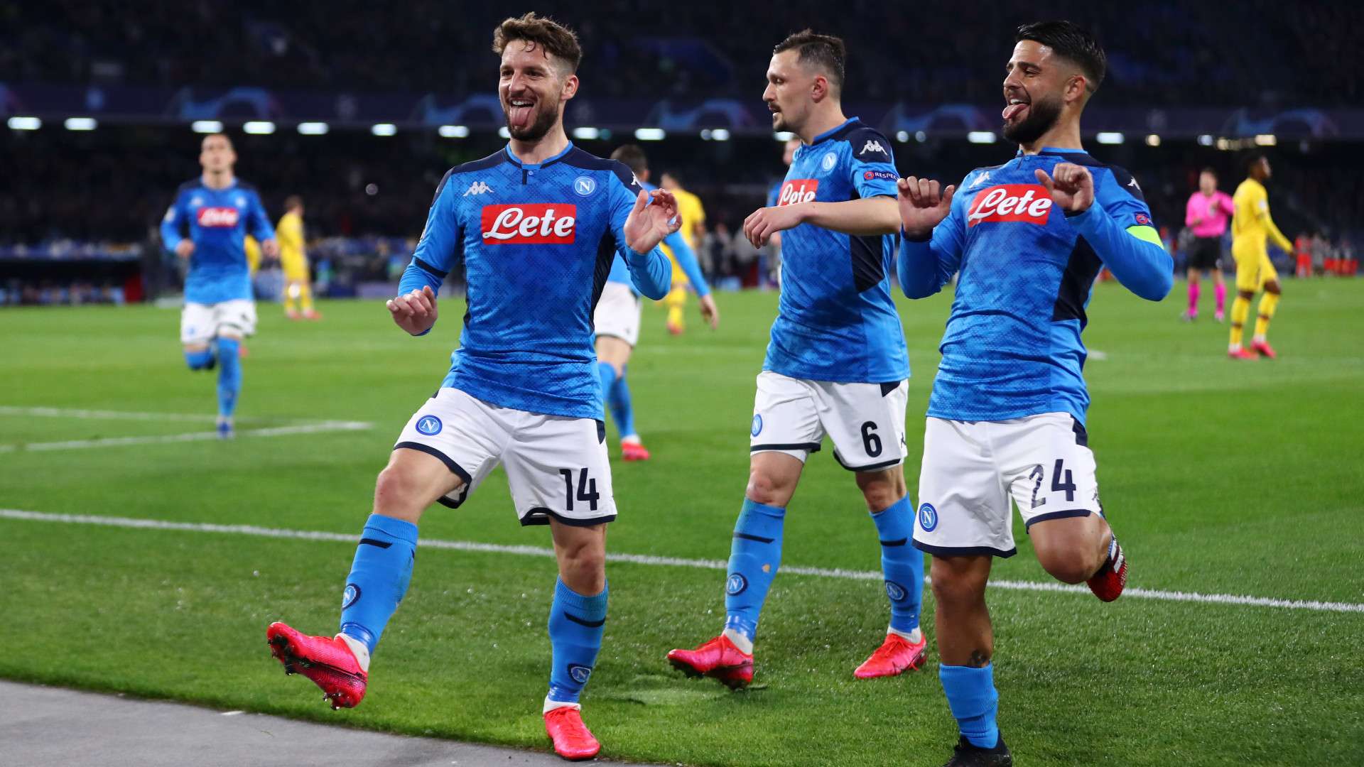 Mertens Napoli Barcelona celebrating