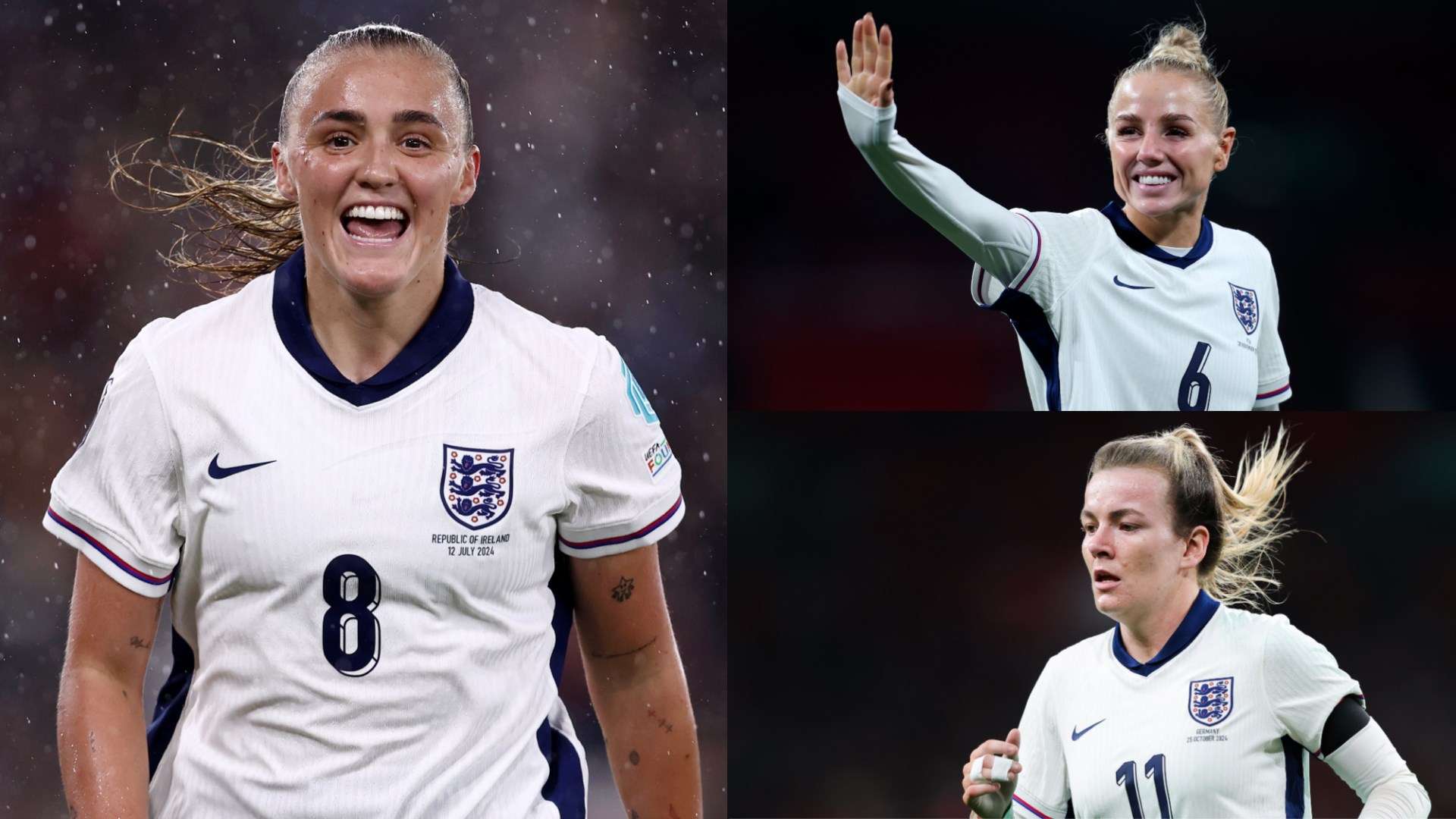 Georgia Stanway Lauren Hemp Alex Greenwood England women split