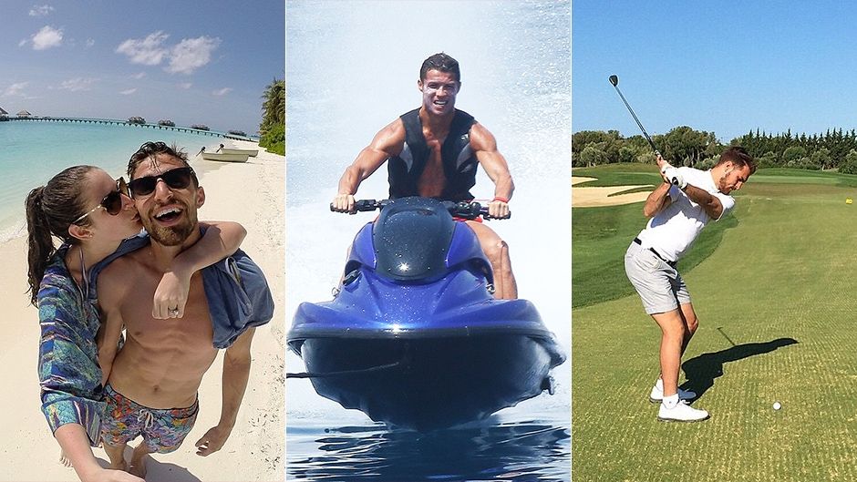 Xavi, Ronaldo and Gerrard soak up the sun - football stars jet off around the world for their summer break