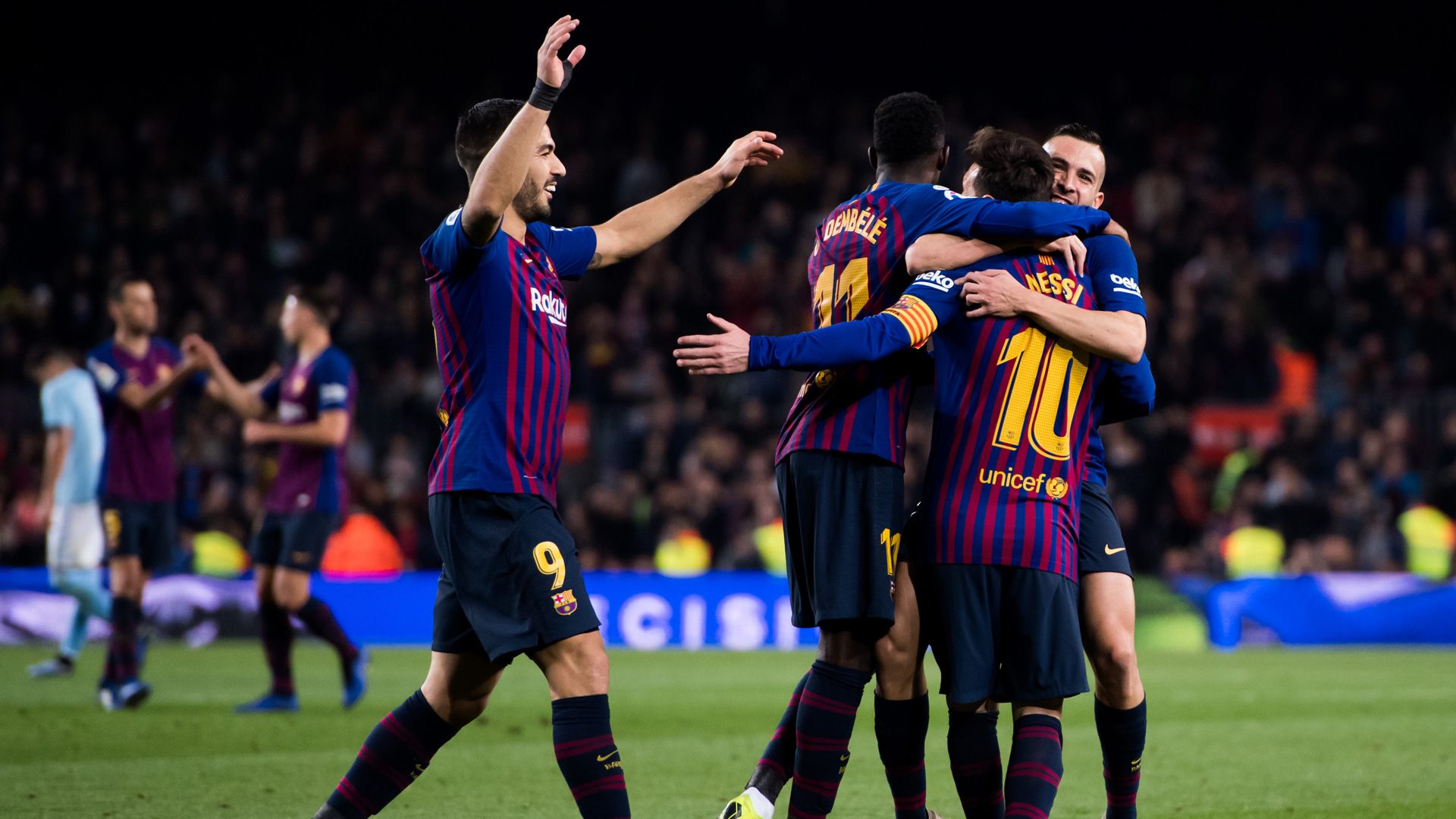 Barcelona Suarez Dembele Messi Alba