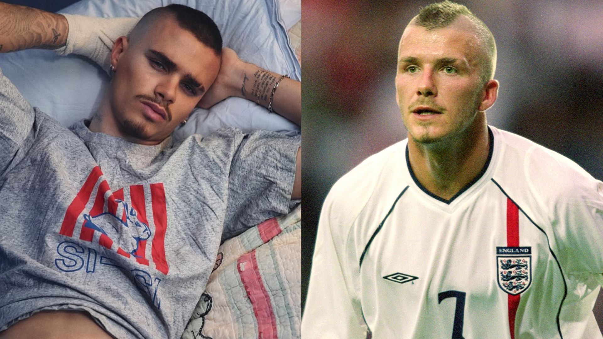 David Beckham mohawk Romeo Beckham