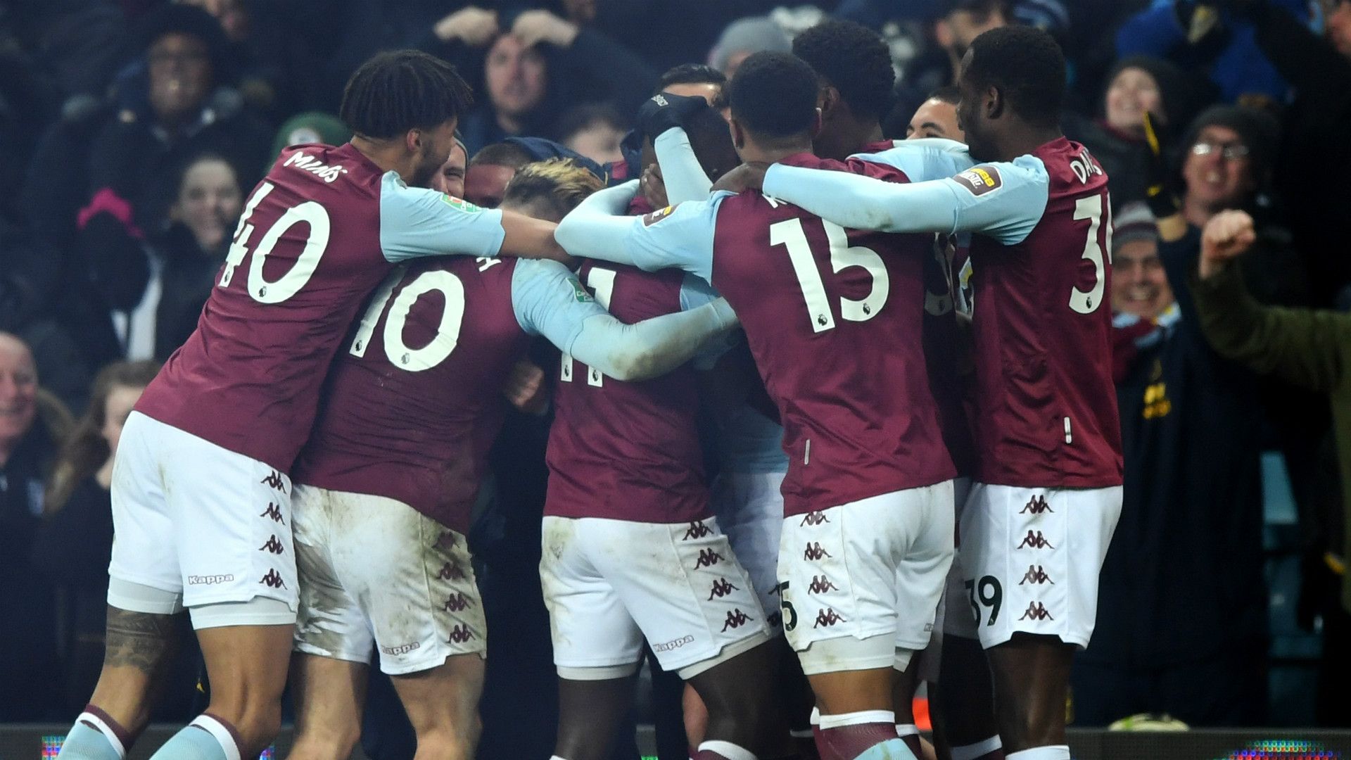 Aston Villa celebrate 2019-20