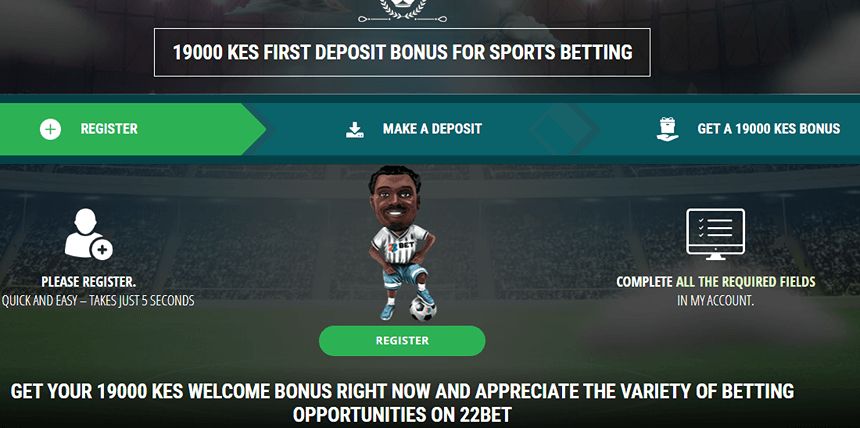 22bet registration bonus