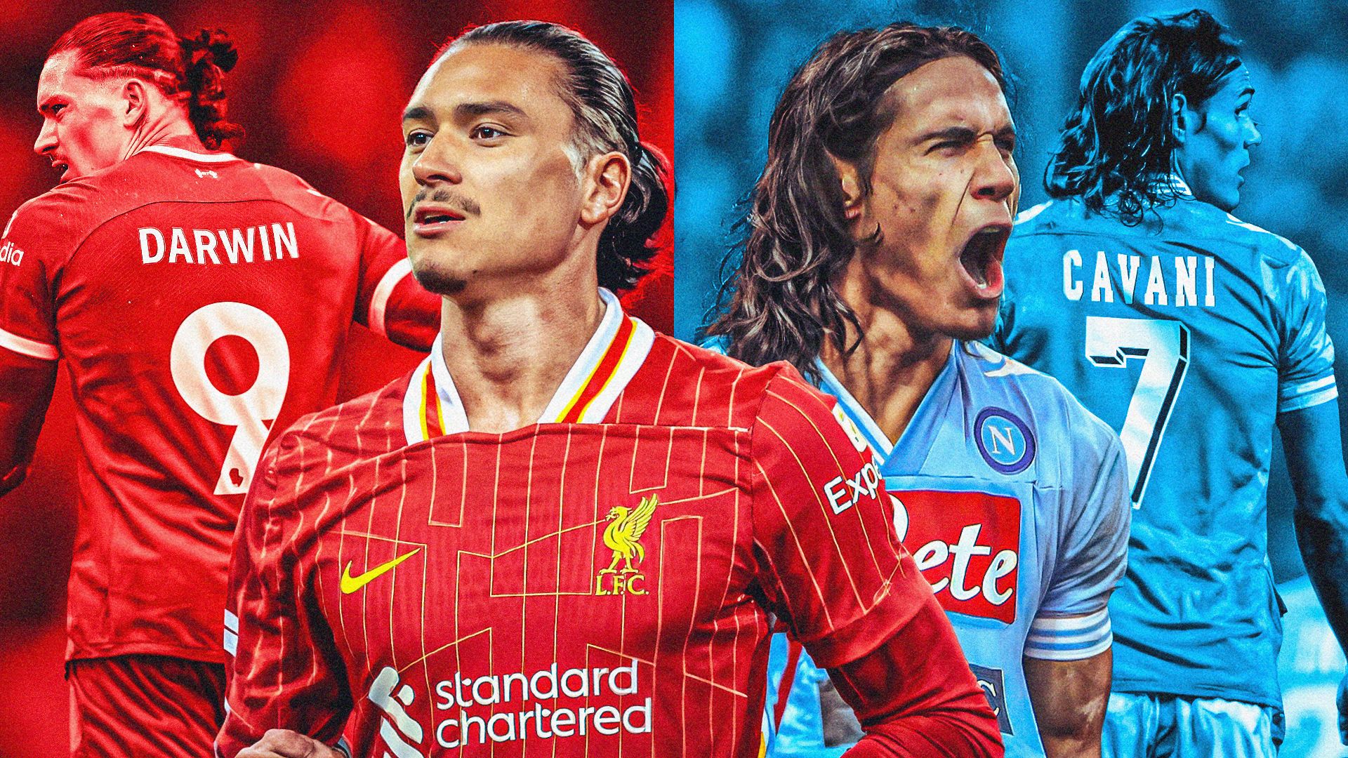 Darwin Nunez Cavani Napoli GFX