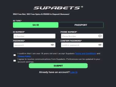Supabets Registration