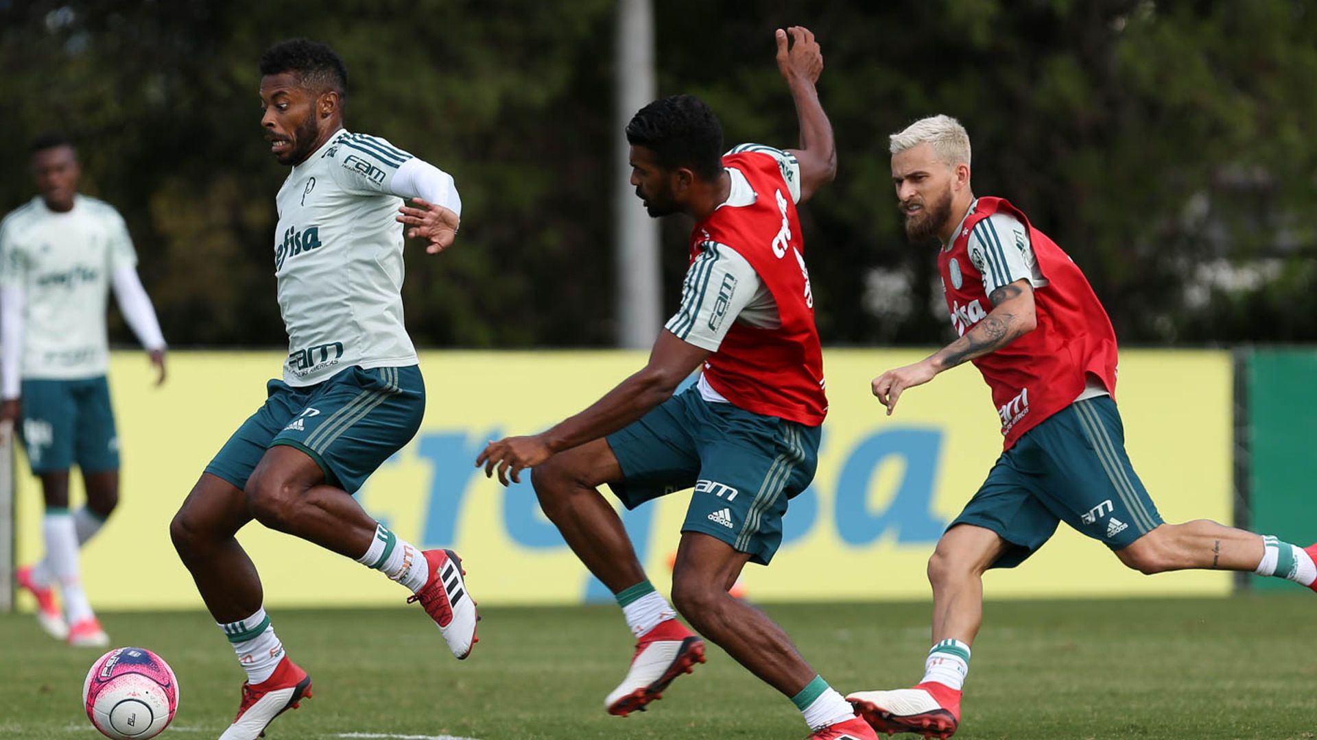Palmeiras treino 20022018 Lucas Lima Michel Bastos Thiago Santos