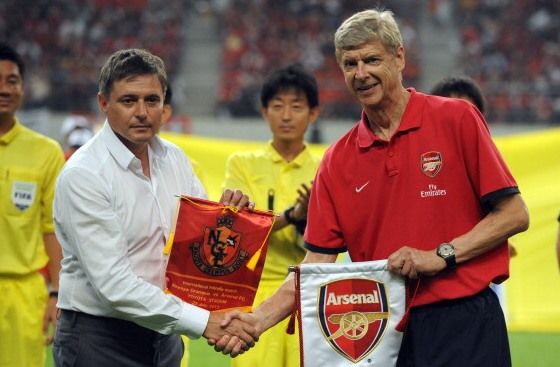 Arsene Wenger and Dragan Stojkovic,Arsenal vs Nagoya Grampus