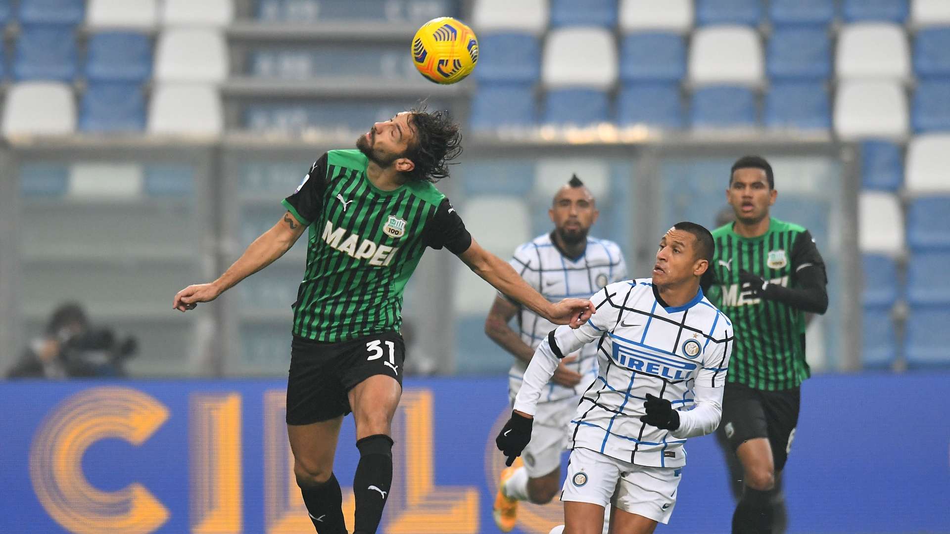 281120 Sassuolo Inter Alexis Sánchez y Arturo Vidal