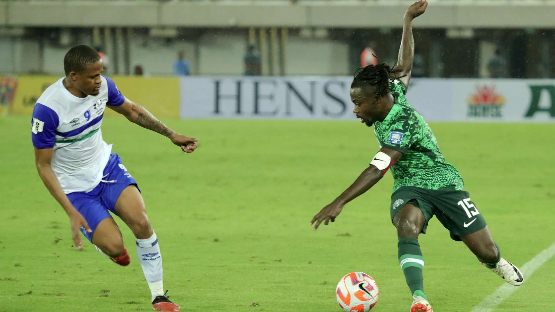 Moses Simon and Sera Motebang, Nigeria vs Lesotho