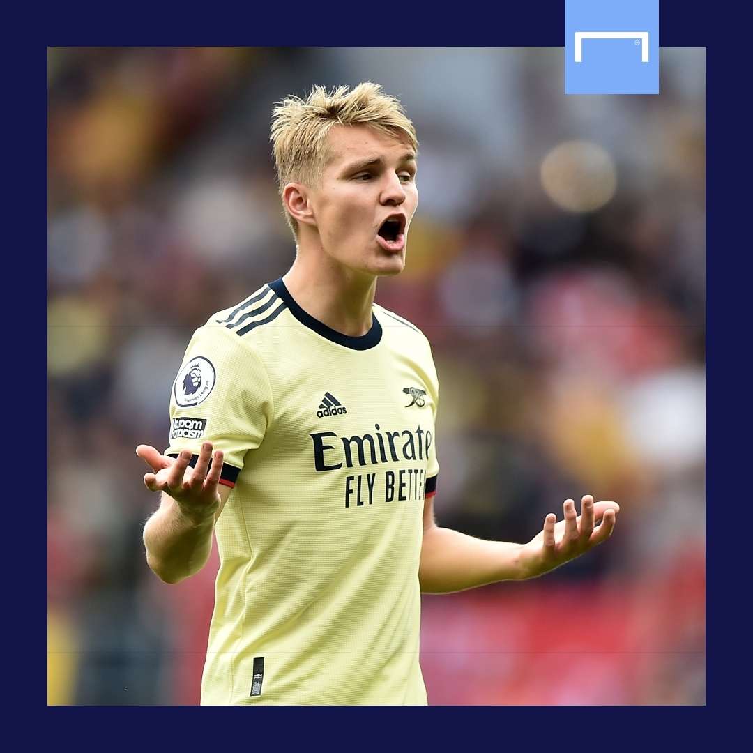 Martin Odegaard Arsenal Burnley Premier League 2021-22 GFX