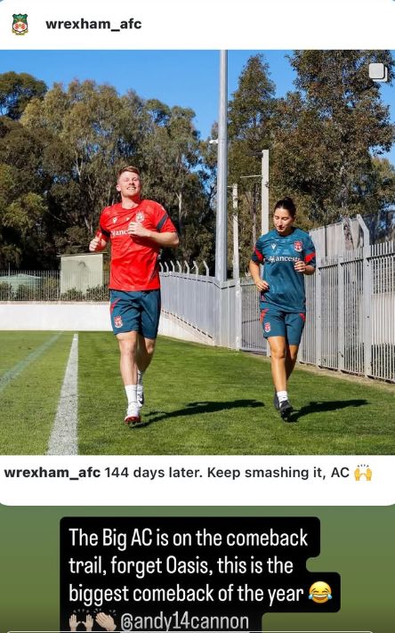 James McClean Andy Cannon Wrexham comeback Oasis