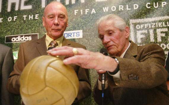 German football veterans Horst Eckel and Ottmar Walter