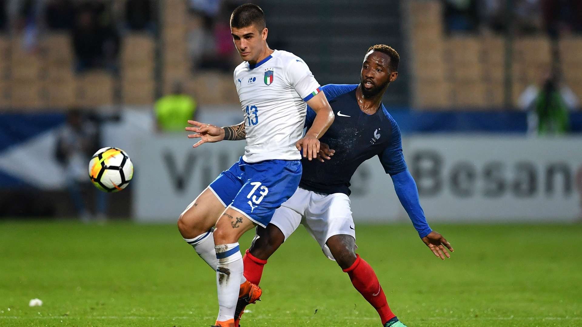 Moussa Dembelè Gianluca Mancini France Under 21 Italy Under 21