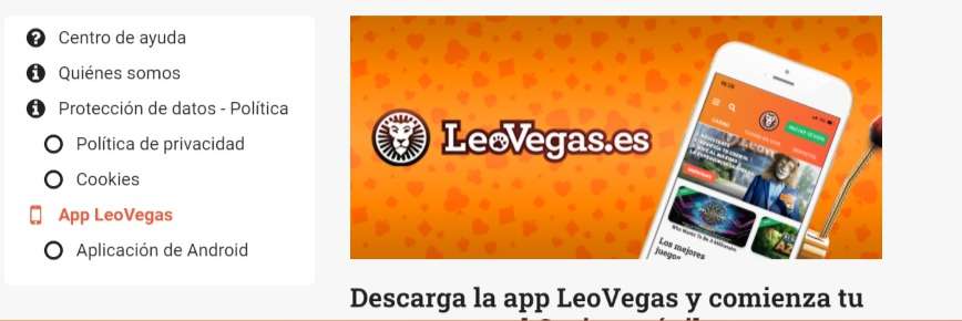 LeoVegas descargar app