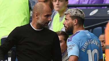 Pep Guardiola Sergio Aguero Manchester City 2019-20