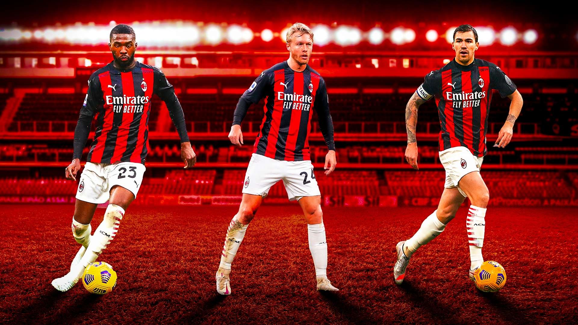 Fikayo Tomori Simon Kjaer Alessio Romagnoli Milan