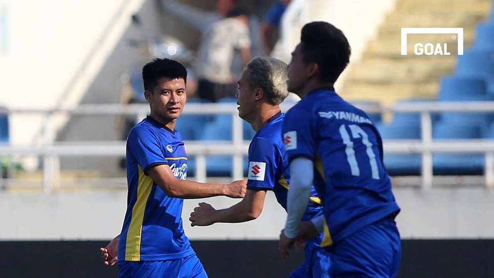 Olympic Việt Nam tập luyện chiều 1/8 tại Mỹ Đình