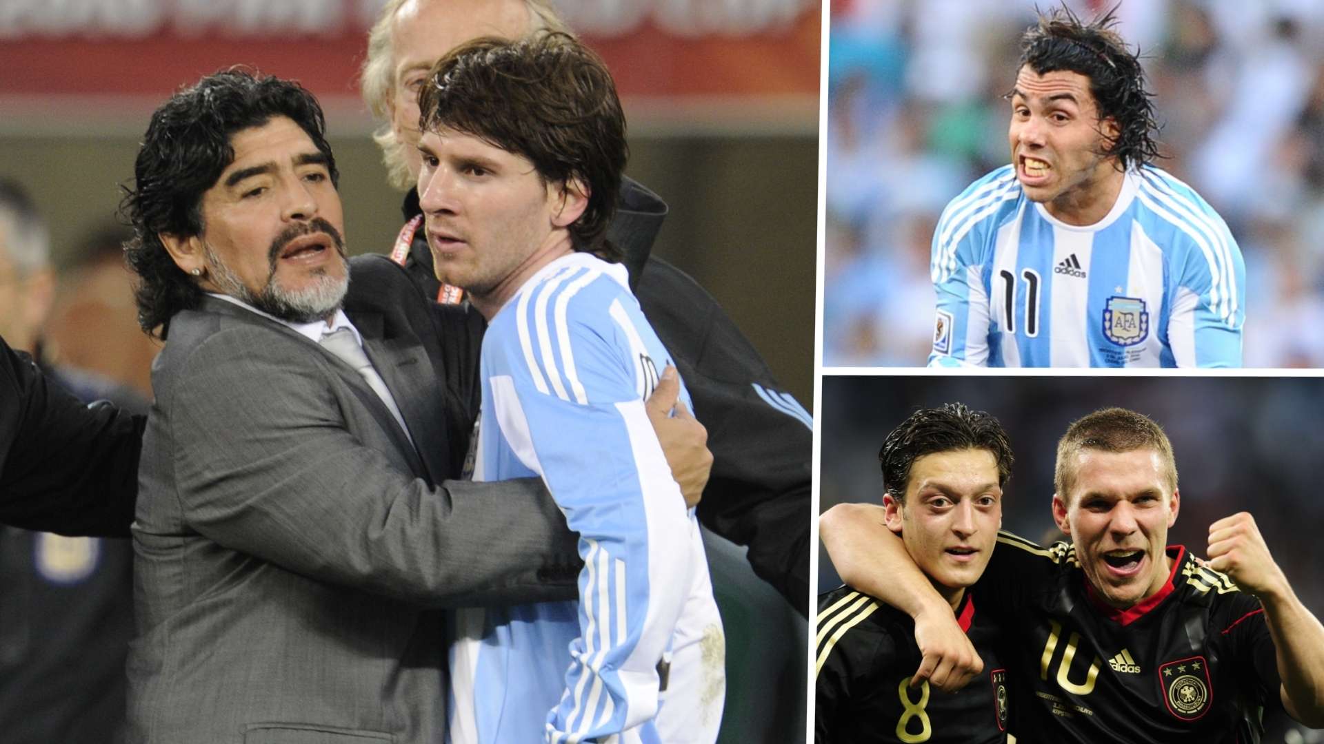 Diego Maradona Lionel Messi Argentina 2010 World Cup GFX