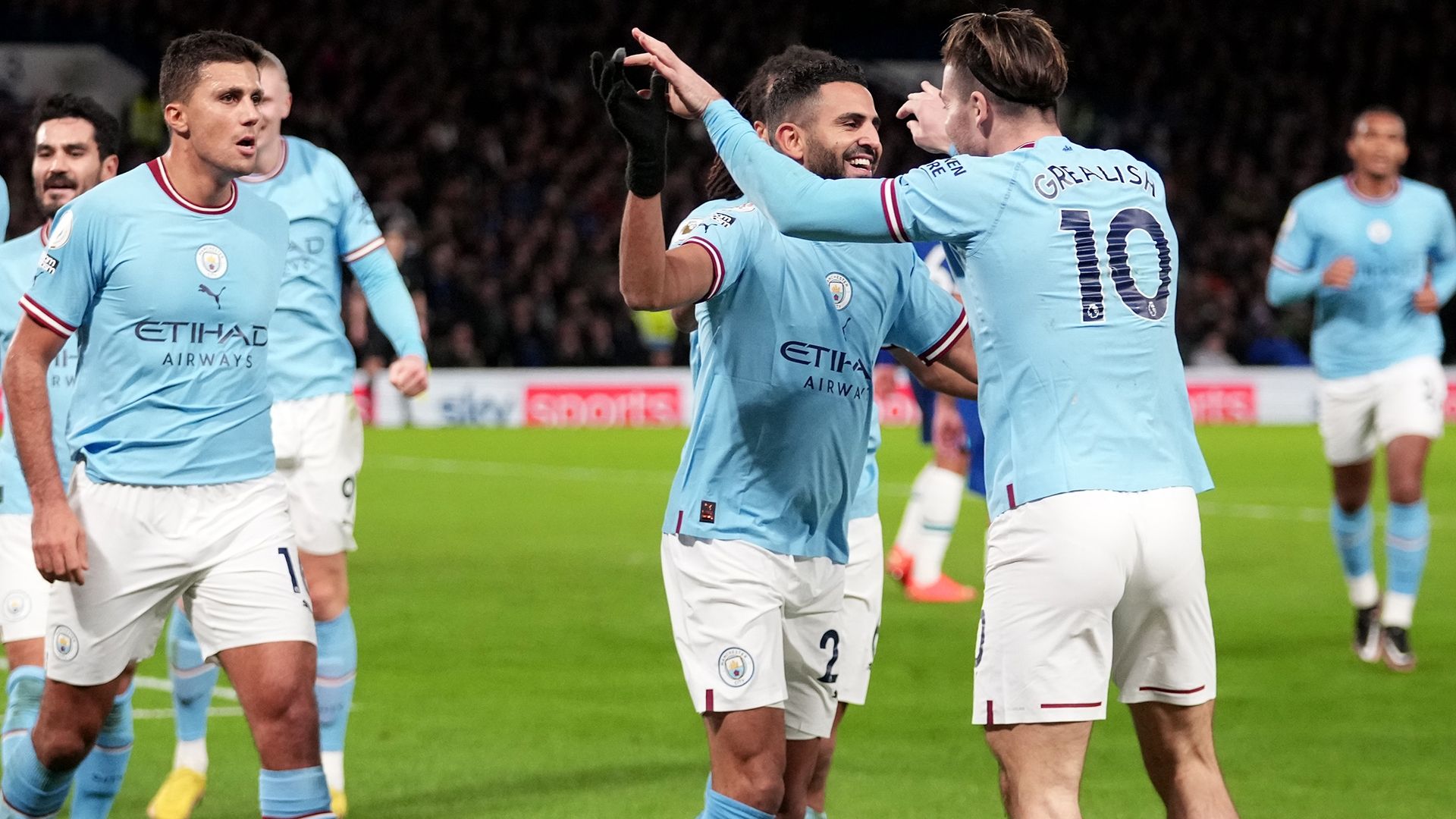 Jack Grealish Riyad Mahrez Manchester City Chelsea 2022-23 Premier League