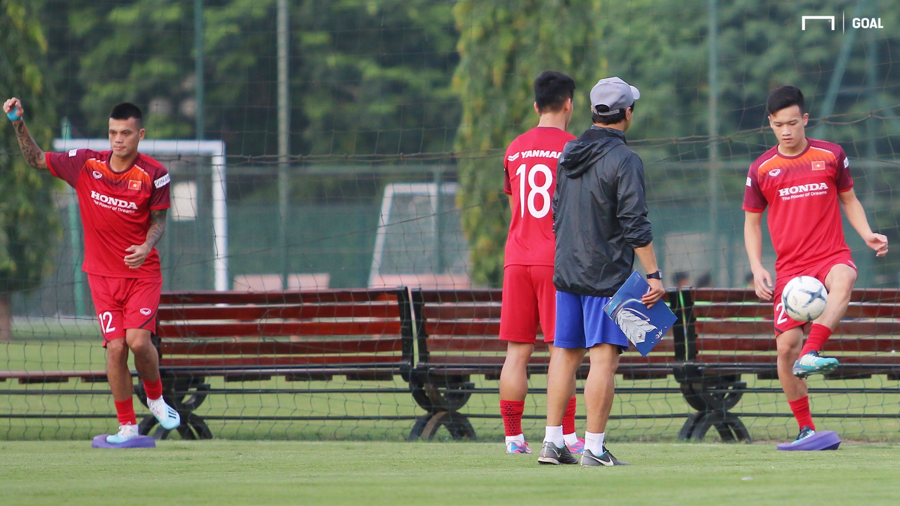 Nguyen Huu Tuan - Nguyen Hoang Duc Vietnam National Football Team - Training Session 28 August 2019