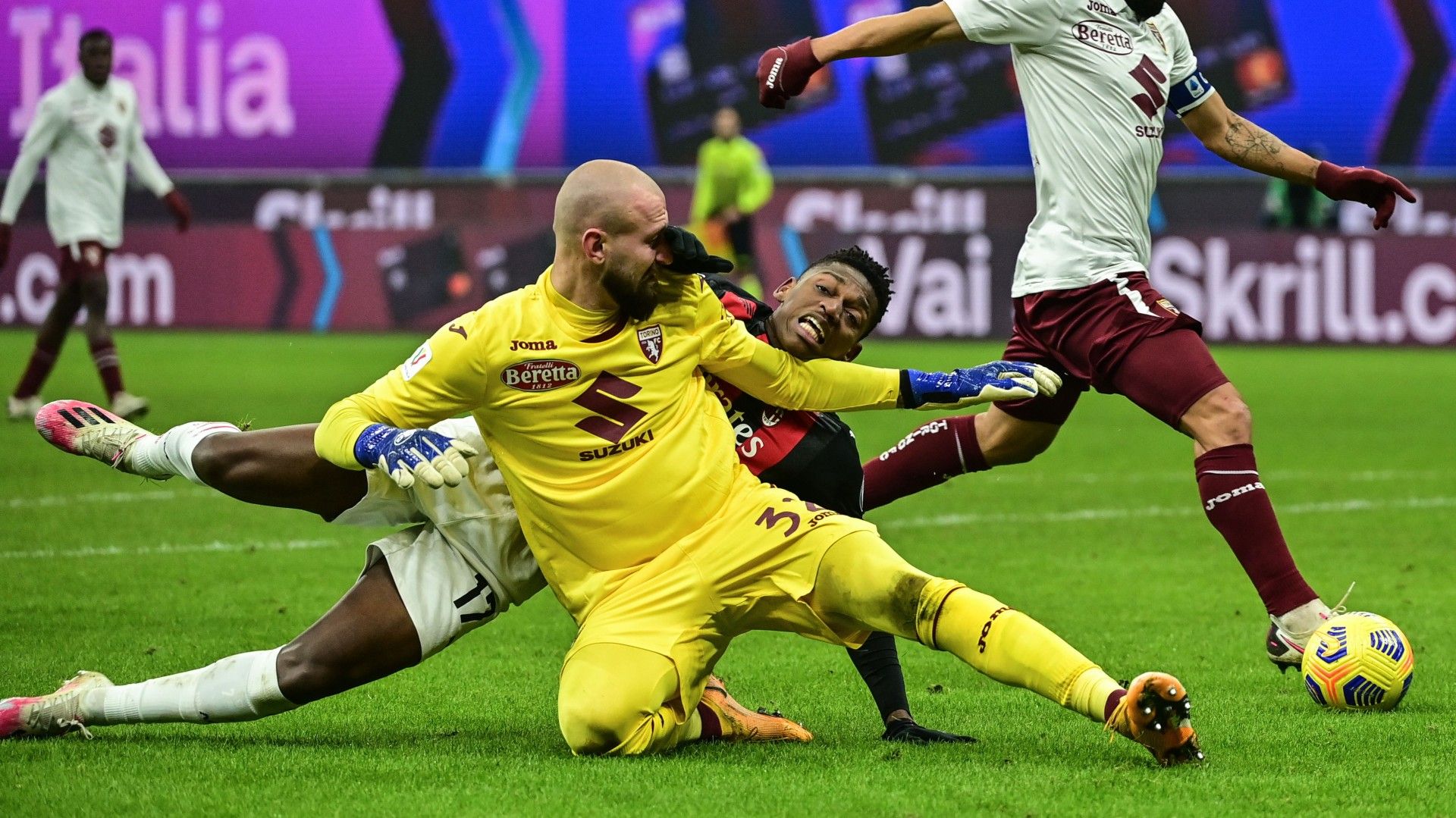 Rafael Leao Vanja Milinkovic-Savic Milan Torino Coppa Italia