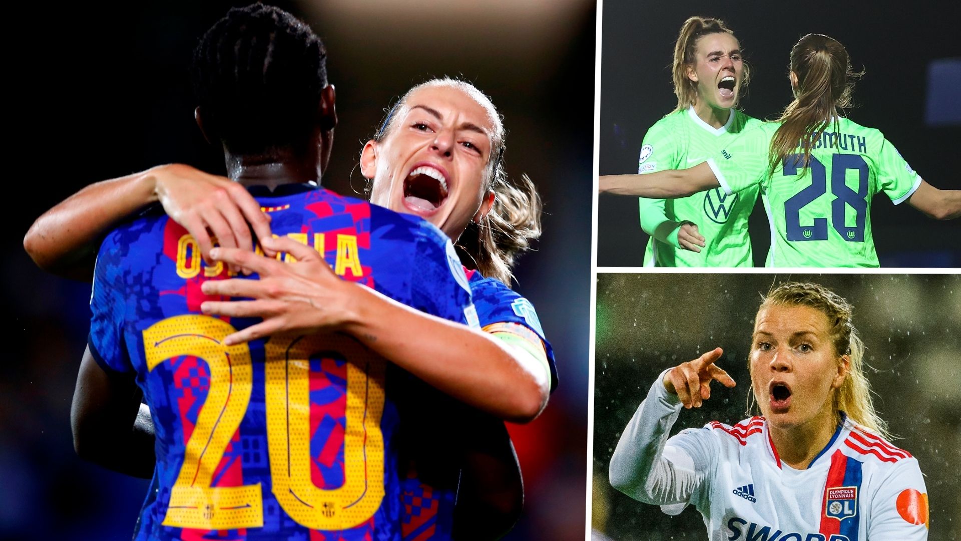 Barcelona Wolfsburg Lyon UWCL split