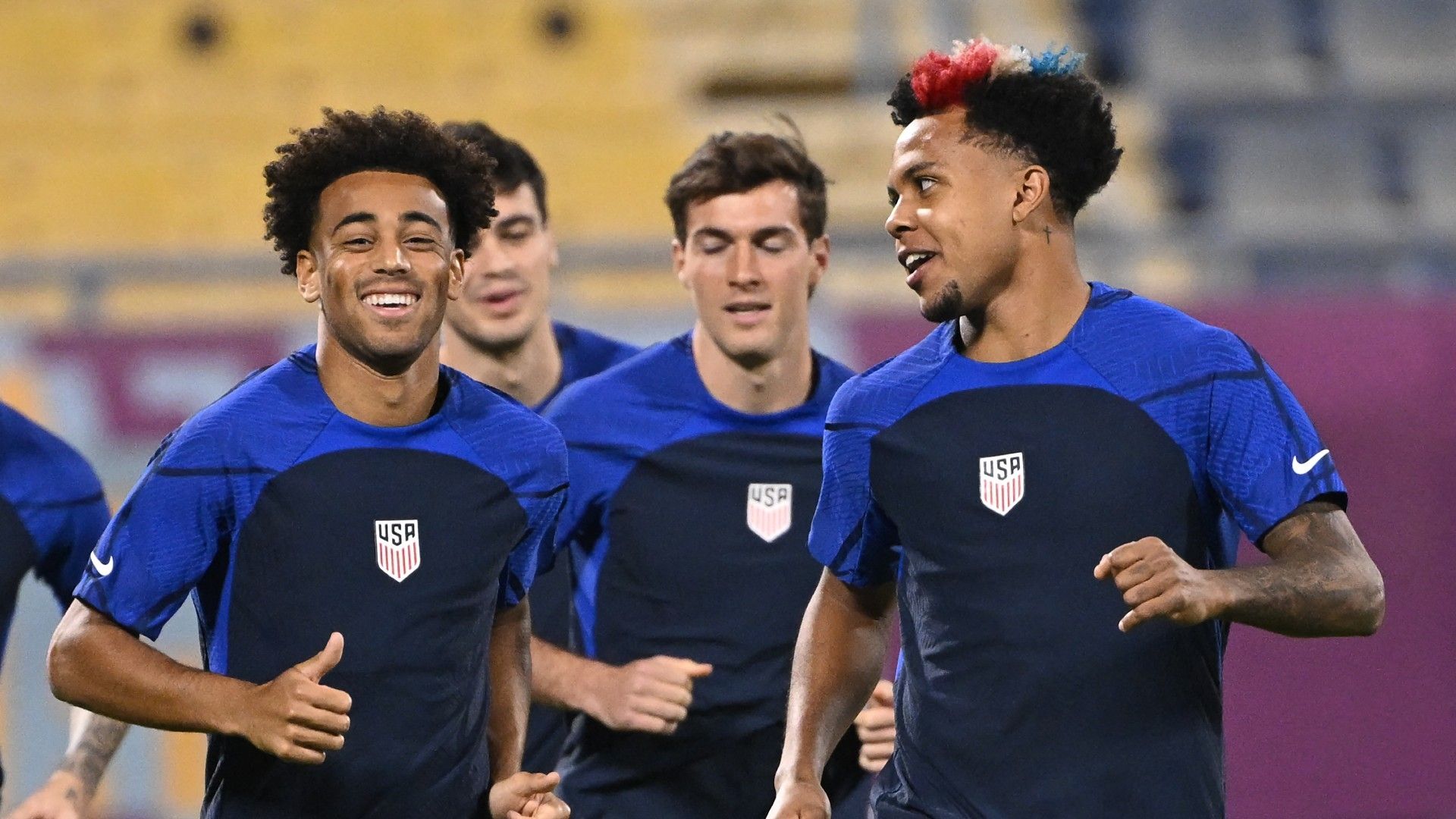 McKennie Adams USMNT 2022 training
